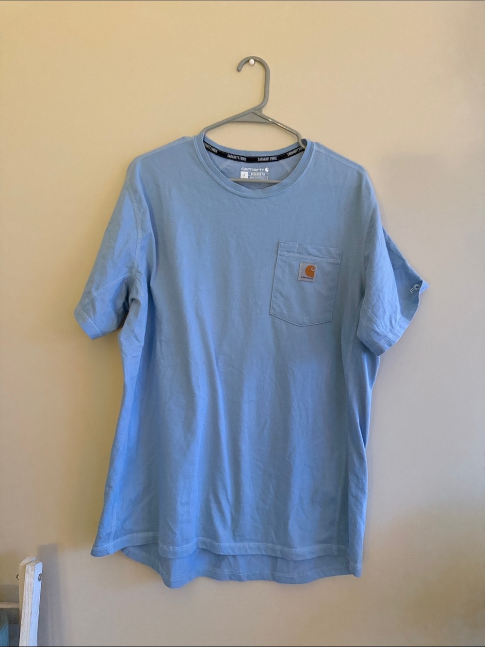 Carhartt Light Blue Short Sleeve Pocket Tee - Men's